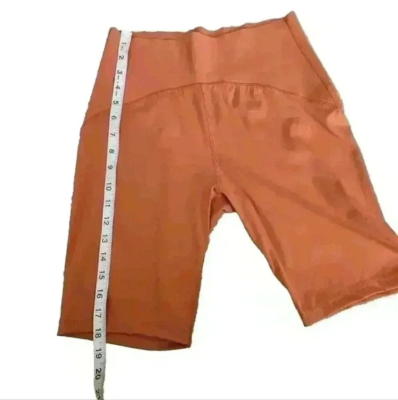 LA Society Womens Orange Brown Waist Slimming Compression Biker Shorts M - Picture 8 of 10